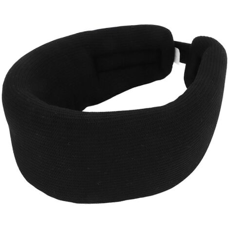 Collier cervical ajustable en mousse souple pour soulager les douleurs cervicales et la pression sur la colonne vertébrale, usage domestique, noir, taille L (1/5)