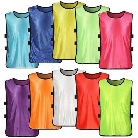 202410 pièces Gilet d'entraînement pour enfants, maillot d'entraînement, bavoirs pour football, basketball et entraînement de football américain (1/5)