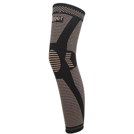 Genouillère de sport élastique antidérapante, manchon de compression en nylon, protection de jambe XL (1/5)