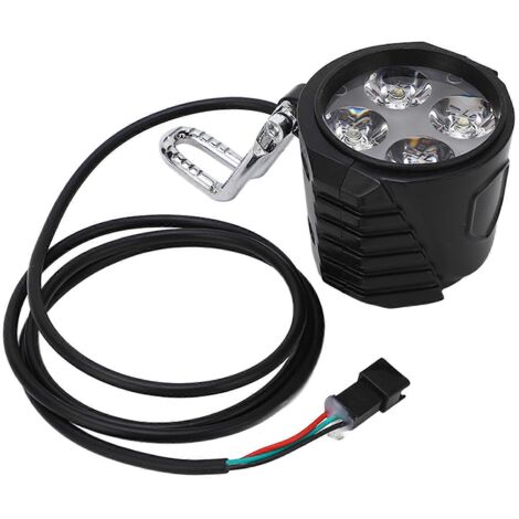 Phare avant universel 10 pouces pour trottinette électrique 12/72 V, klaxon et phare pour vélo électrique, accessoires de cyclisme (1/5)