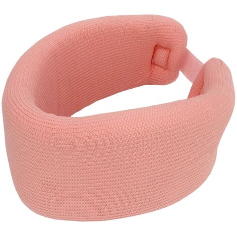 Coussin de protection cervicale, collier cervical en éponge élastique, soutien du cou pour soulager la douleur, rose, taille M (1/5)