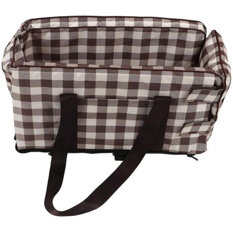Siège auto pour chien 2024Dog, motif écossais carré, souple, imperméable, portable, stable, avec accoudoirs et coussin réglable, pour chiens et chats (1/5)