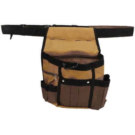 Sacoche de ceinture utilitaire à ouverture rapide, multipoches, réglable et épaisse, idéale pour les travailleurs du bâtiment. (1/5)