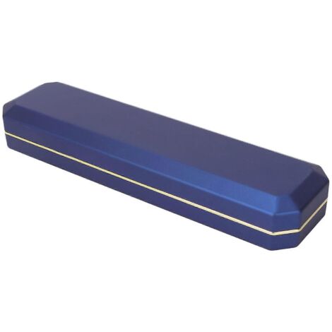 Coffret cadeau pour bracelet, intérieur floqué, élégant coffret de rangement et de protection pour bijoux avec éclairage intégré, idéal pour mariage et fiançailles (bleu). (1/5)