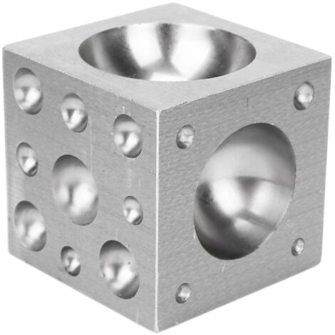Bloc à damper carré, outil de formage des métaux professionnel pour bijoutier, 60 x 60 mm / 2,4 x 2,4 pouces (1/5)