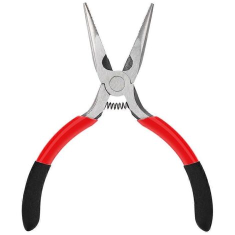Pince à bec long, pince à bec effilé, outil de coupe de fil à poignée bicolore (1/5)