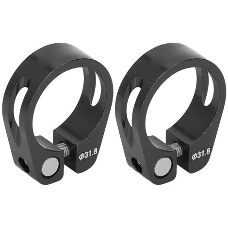 20242 pièces Collier de serrage rapide en alliage d'aluminium pour tige de selle de vélo, accessoires de vélo, noir (1/5)