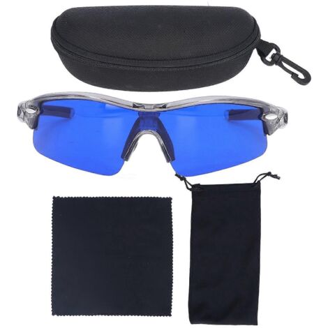 Lunettes de sport Ball Finder 2024, protection UV, lunettes de cyclisme portables avec chiffon et étui de rangement pour les sports de plein air 9002F Gris (1/5)