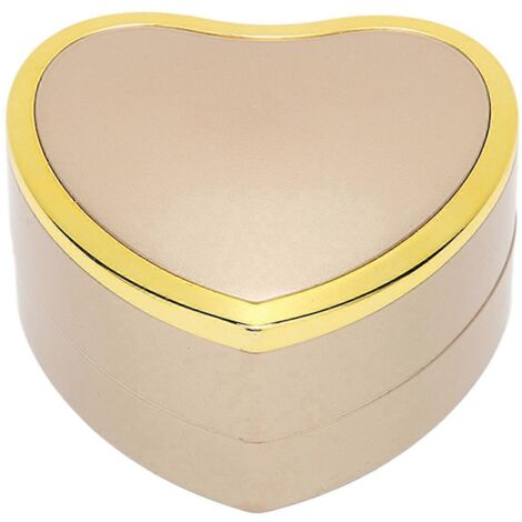 Coffret cadeau pour bagues, revêtement doux floqué, thermoformable, lumineux, portable, étui de rangement pour bijoux, idéal pour anniversaire et fiançailles, or (1/5)