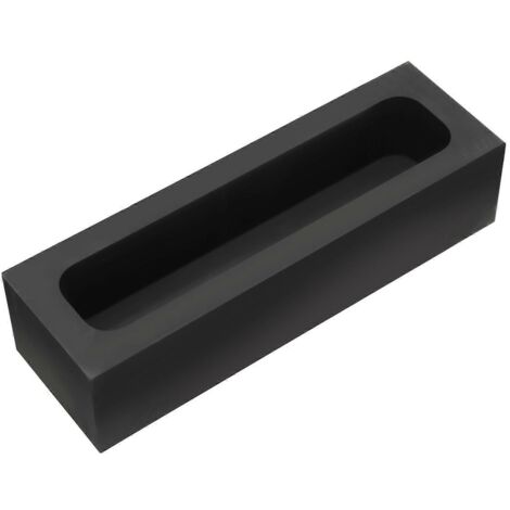 Moule à lingots rectangulaire en graphite à chauffage rapide, creuset en graphite haute pureté pour la coulée de 2000 g d'or