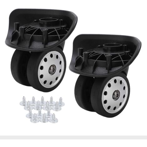 paire de roulettes de rechange poreuses A88 pour valises et bagages, grande taille, noires. (1/5)