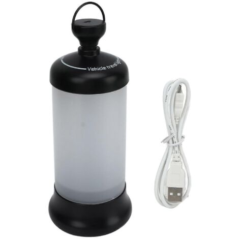 Lampe de camping suspendue pour tente, luminosité réglable, batterie 1200 mAh, port USB rechargeable, 16 LED, noire (1/5)