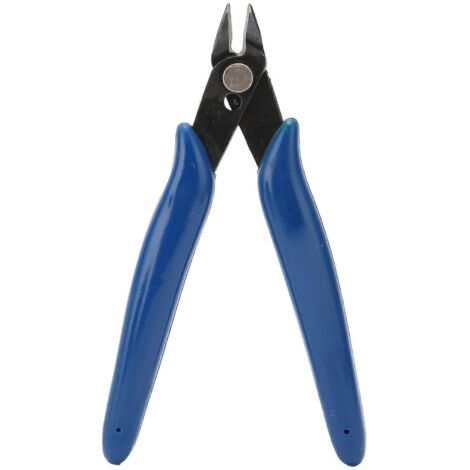 Pince à sertir diagonale électronique avec poignée en caoutchouc bleu antidérapante pour la fabrication de bijoux DIY (1/5)