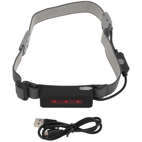 Bandeau lumineux COB Mini lampe frontale portable rechargeable USB pour le cyclisme et la course à pied en extérieur (1/5)