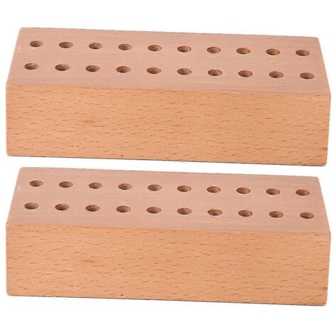 Support de rangement pour tournevis à 20 trous (2 pièces), accessoire de positionnement pour embouts de perçage, idéal pour les horlogers et réparateurs. (1/5)