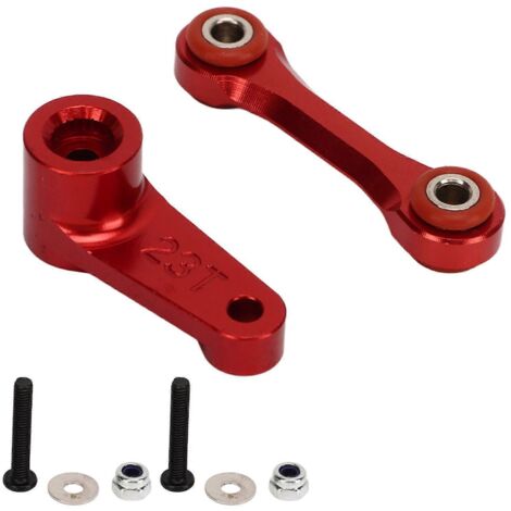 Ensemble de bras de servo 2024RC en alliage d'aluminium, faciles à remplacer, 23T, pour ARRMA 1/7 et 1/8 (rouge). (1/5)