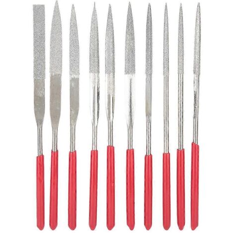 Kit de 10 outils de finition pour bijoux (160 mm) : mini-râpes, limes à main pour le travail du bois et du métal, idéal pour la création de bijoux DIY.