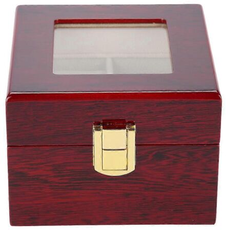 Présentoir à montres en bois à 2 compartiments, boîte de rangement pour bijoux et cadeaux (1/5)