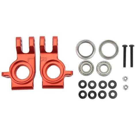20242 pièces RC Porte-moyeu arrière Pièces de rechange de mise à niveau Alliage d'aluminium pour ARRMA 1/7 1/8 Rouge (1/5)