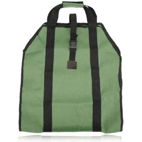 Sac à bûches 2024 - Porte-bûches multifonctionnel, durable et portable, grande capacité, en toile verte (1/5)