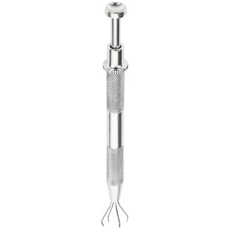 Pince à bijoux porte-bijoux, outil de ramassage, pince à diamants et pierres précieuses à 4 griffes (longue) (1/5)