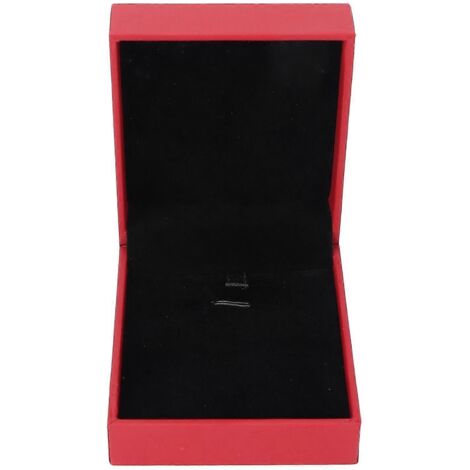 Boîte à bijoux rouge, présentoir pour pendentifs et colliers, coffret cadeau, étui à bagues, boîte de fiançailles/mariage (1/5)
