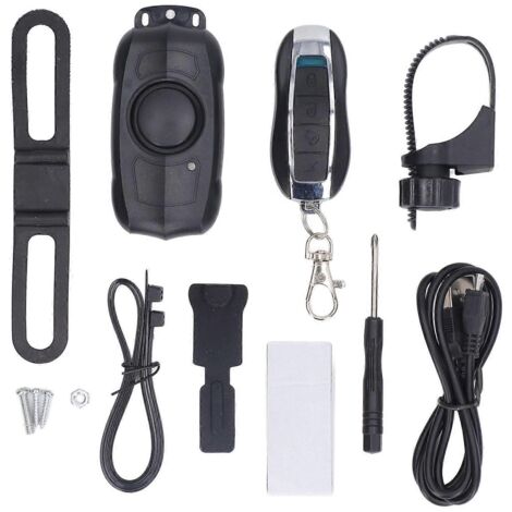 Alarme pour véhicule électrique, chargement USB, télécommande sans fil pour vélo, alarme vibrante, batterie intégrée (1/5)