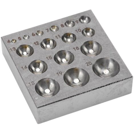 Bloc de formage en acier semi-circulaire, outil de formage des métaux, matrice de dôme pour la fabrication de bijoux (1/5)