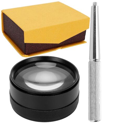 Loupe de poche 35X pour personnes âgées, idéale pour identifier les poinçons de bijoux (50 mm). (1/5)