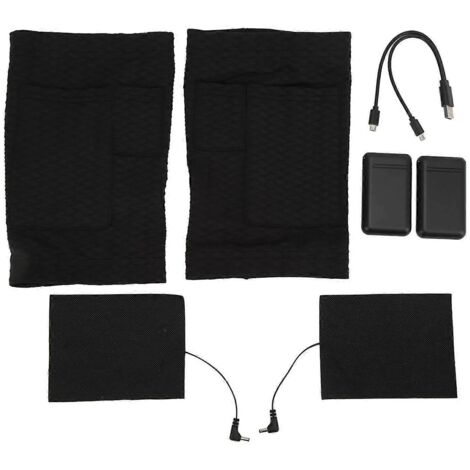 1 paire de genouillères chauffantes électriques rechargeables par USB, soulageant les douleurs articulaires et les blessures chez les personnes âgées (taille XL). (1/5)