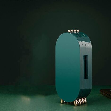 Boîte à bijoux pliable avec miroir intégré, en plastique et métal, présentoir à colliers pour écran de maison Morandi (1/5)