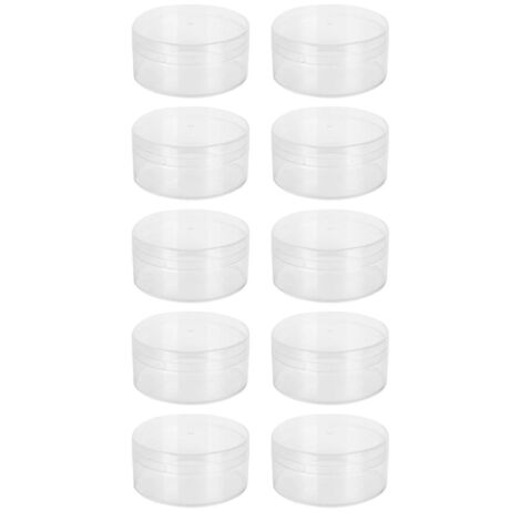 Lot de 10 boîtes de rangement en plastique pour petits objets de montre, perles et accessoires de bijouterie (8 cm). (1/5)
