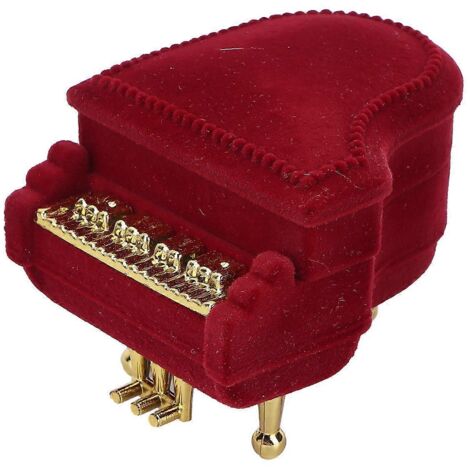 Coffret à bijoux portable en forme de piano pour boucles d'oreilles, colliers et bagues, idéal comme cadeau ou étui de voyage. (1/5)