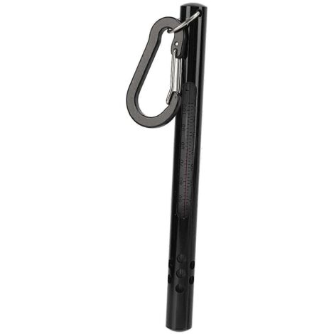 Thermomètre pour la pêche à la mouche, outil de mesure de la température de l'eau en rivière avec mousqueton, noir (1/5)