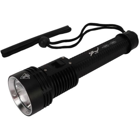 Lampe torche de plongée 2024T40 avec interrupteur magnétron, éclairage puissant, étanche IPX8 et submersible. (1/5)