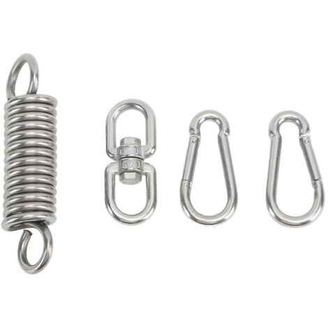 Ressort de sac de frappe lourd en acier inoxydable 304, 200 kg, rotation à 360°, ressort professionnel pour la maison, le camping et les chaises suspendues. (1/5)