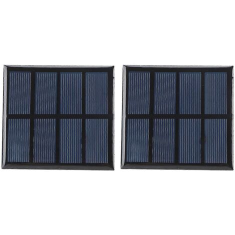 Lot de 2 panneaux solaires 0,9 W 2 V, panneaux solaires professionnels en polysilicium haute efficacité pour éclairage de secours et éclairage publicitaire. (1/5)