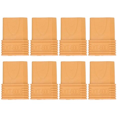 Adaptateur XT60 mâle vers femelle T (lot de 8) en cuivre monobloc, léger et universel, pour voitures, avions et bateaux radiocommandés. (1/5)