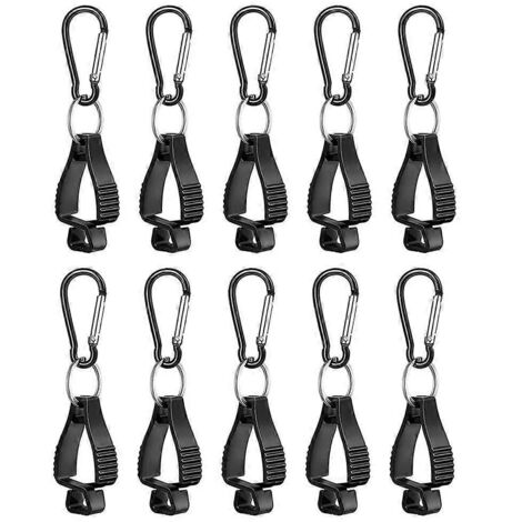 Lot de 10 pinces à gants en plastique en forme de A pour le travail et le camping en plein air (1/5)