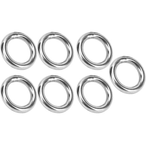 Lot de 7 joints toriques métalliques étanches et antirouille en acier inoxydable 304, haute résistance, soudés sans soudure, ronds, 8 x 30 mm (1/5)