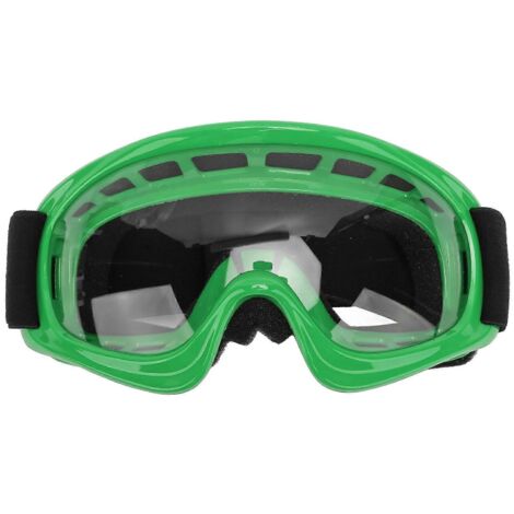 Lunettes de protection pour enfants 2024, résistantes aux impacts et offrant une protection UV, idéales pour la moto, le vélo, le ski, le quad et les courses tout-terrain (vert). (1/5)