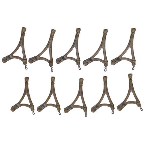 10 émerillons latéraux anti-emmêlement de type R avec anneau de serrage rapide pour cage à mangeoires à carpes (1/5)