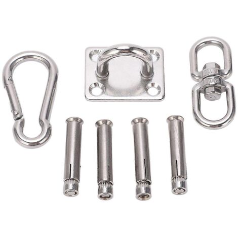 Kit de suspension pour hamac de plafond en acier inoxydable, capacité de 250 kg (551 lb), crochet de suspension pour hamac de yoga et balançoires (1/5)