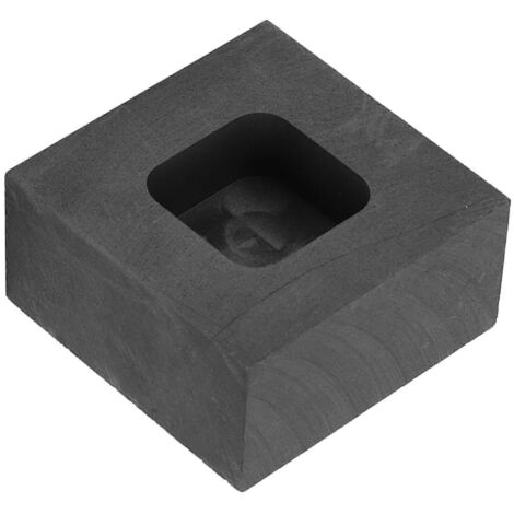 Moule à lingots en graphite de forme carrée, résistant à la chaleur, pour la coulée de pendentifs en or et argent. (1/5)