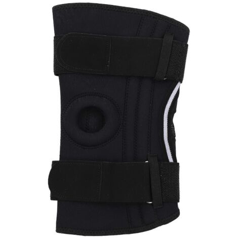 Genouillère avec stabilisateurs latéraux, orthèse de compression réglable pour soulager les douleurs articulaires chez les hommes et les femmes. (1/5)