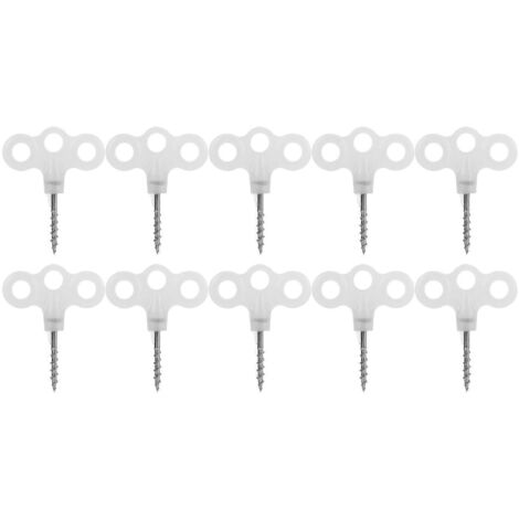 Ensemble de 10 piquets lumineux d'extérieur en acier inoxydable pour tente, à visser, pour le camping et la randonnée. (1/5)