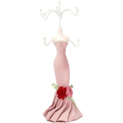 Présentoir à colliers, présentoir à bijoux en forme de mannequin, support de rangement pour boucles d'oreilles, étagère de rangement (1/5)