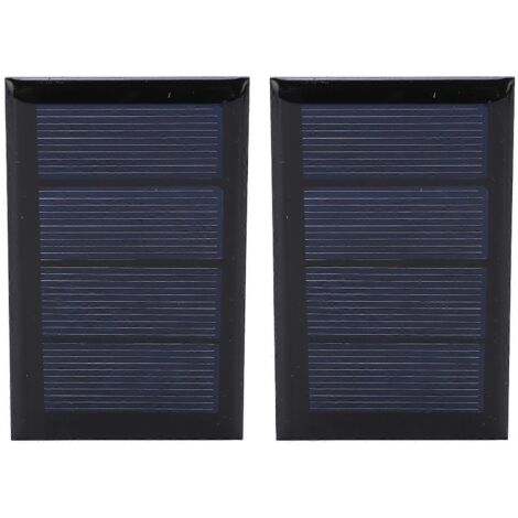 Lot de 2 mini panneaux solaires 2V 210mA en polysilicium (80x50mm) pour projets de bricolage (1/5)