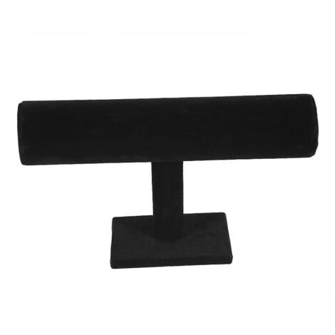 Présentoir à bijoux en forme de T, organisateur et support pour colliers, montres et bracelets, à 1 étage (1/5)