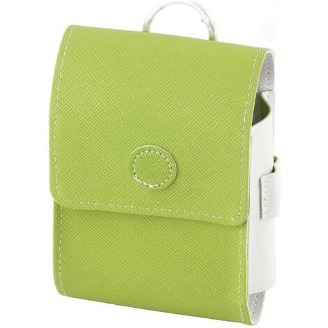 Étui étanche universel pour télémètre de golf avec clip ceinture et fermeture à bouton, vert et blanc. Sac de transport avec clip ceinture et fermeture à bouton. (1/5)